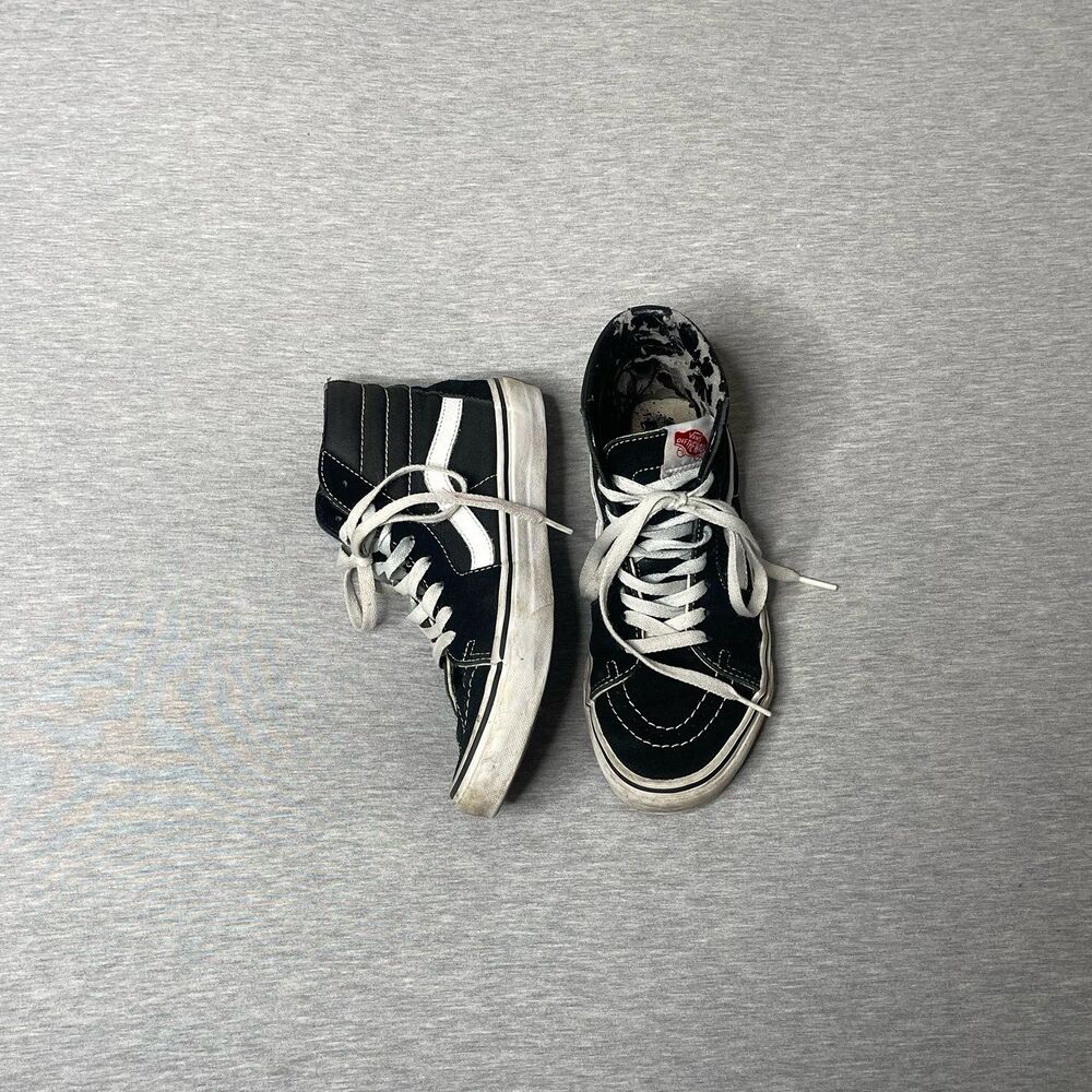 Vans Women’s SK8 Hi Black & White Casual Skateboard Sneakers Shoes